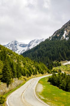 The Transfagarasan mountain road, located in Romania