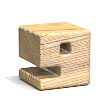 Solid wooden cube font Number 9 NINE 3D render illustration isolated on white background