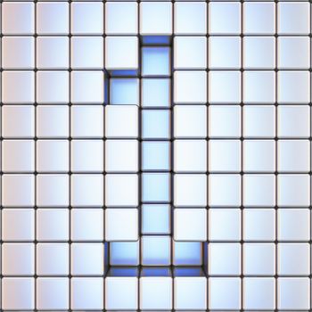 Cube grid Number 1 ONE 3D render illustration