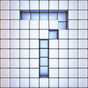 Cube grid Number 7 SEVEN 3D render illustration