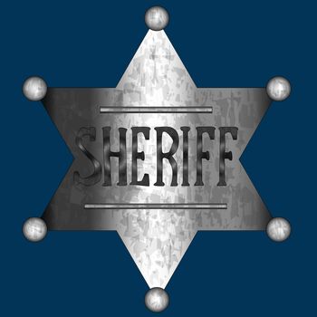 A US wild west sheriff badge.