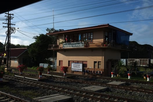 Phrae  , Thailand : September 13 2019 : Den Chai Railway Station is on the Northern Railway route. Is a train station in Phrae Province, Thailand