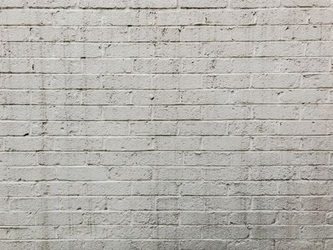 White brick wall for background or texture