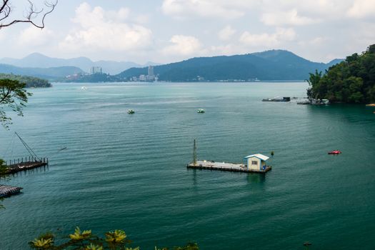 Overhead shot of Sun Moon Lake, Taiwan