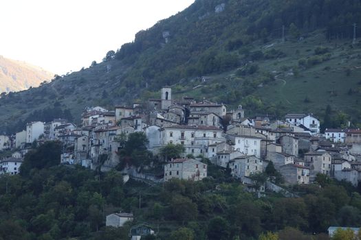 Scanno, Italy - 12 October 2019: The Abruzzese town of Scanno