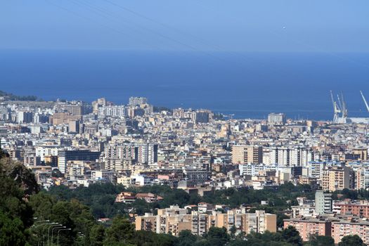 Monreale, Italy - 3 July 2016: Photo Panorama of Palermo from Monreale