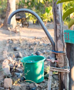 Water tap hanging on a tree, Madagascar