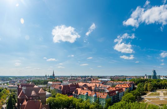 Szczecin cityscape on a sunny day, Poland, Europe