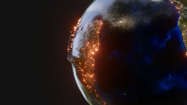 Planet Earth - Elements of this Image Furnished By NASA. 3D illustration