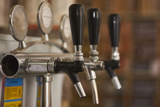 detail of a spinator used to spin wine and beer in a bar. industrial equipment for catering. 