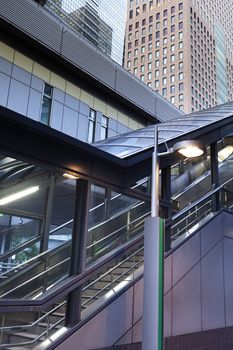 Modern architecture. Futuristic city view. Minato City Tokyo