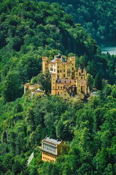 Hohenschwangau Castle (Schloss Hohenschwangau or Upper Swan County Palace) in Germany