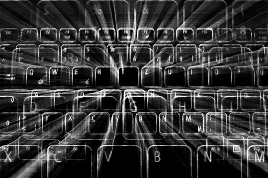 Digital abstract bits data stream, cyber pattern digital background. Vignette light and dark shadow dramatic effect. Letters, chars, and digits.
