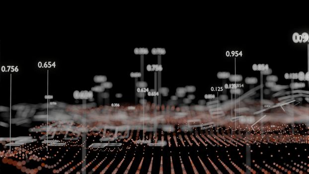 Big Data Visualization. Abstract structure for Science or Technology background. 3D illustration infographic