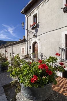 The little town of OPi in Abruzzo national park, Italy 
