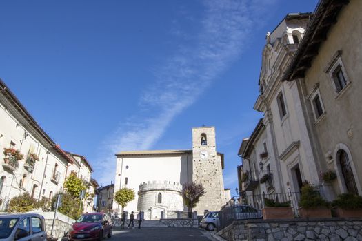 The little town of OPi in Abruzzo national park, Italy 