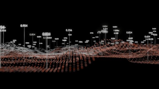 Big Data Visualization. Abstract structure for Science or Technology background. 3D illustration infographic