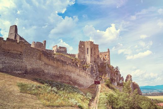 Backov Castle, village Beckov near Nove Mesto nad Vahom, Slovakia