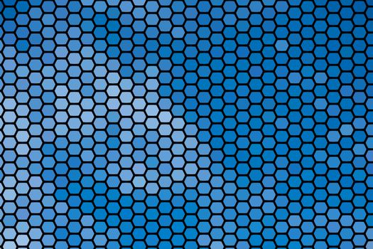 The abstract texture background of geometric shapes blue hexagons