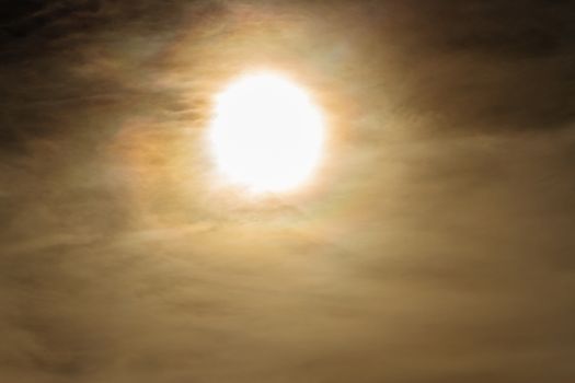 landscape of sky with sunlight among the clouds