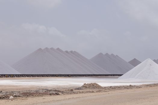 caribbean salt lake mining work Bonaire island Netherlandes Antilles