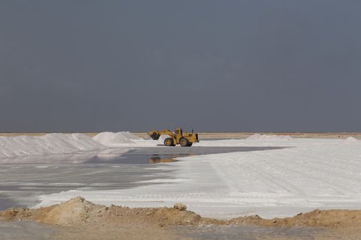 caribbean salt lake mining work Bonaire island Netherlandes Antilles