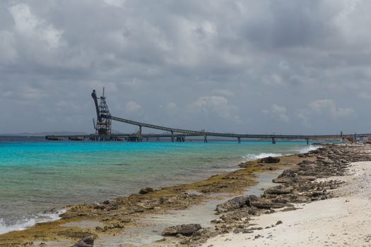 caribbean salt lake mining work Bonaire island Netherlandes Antilles