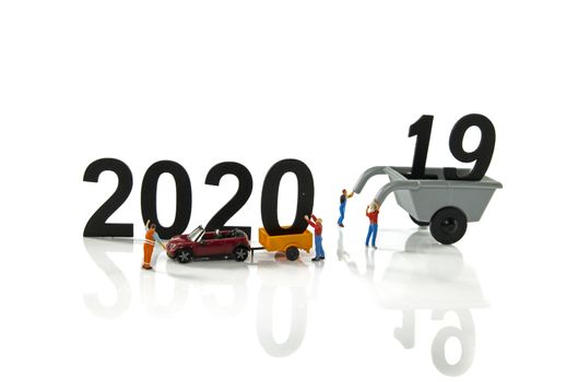 little people working at the new 2020 and remove the 2019 letters