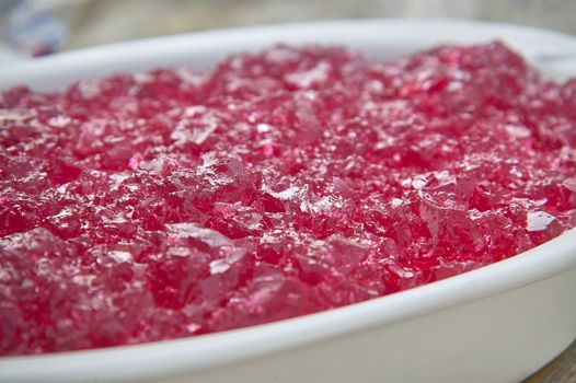 Strawberry red jelly dish: a unique and tasty dessert!