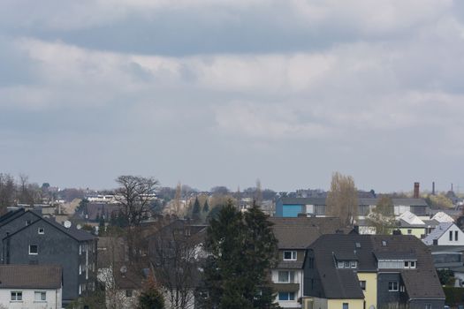 Panoramic shot, skyline of the city of Velbert
with sights