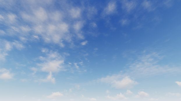 Cloudy blue sky abstract background, blue sky background with tiny clouds, 3d rendering

