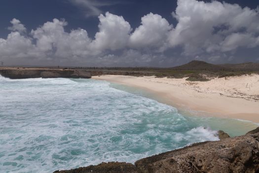 sea beach coast tropical Bonaire island Caribbean sea