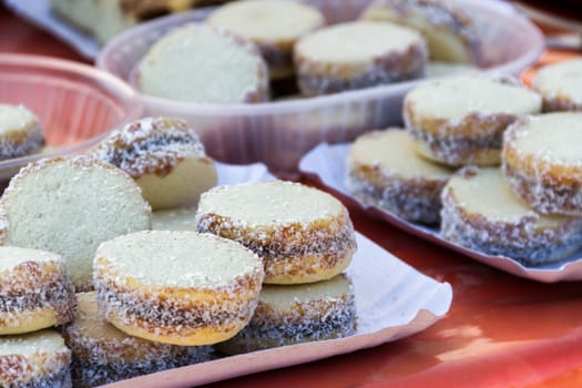 alfajores of cornstarch with dulce de leche typical of Argentine gastronomy