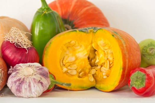 variety of vegetables and mushrooms for cooking