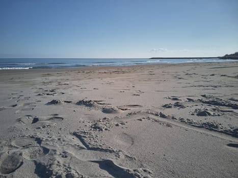 View of Rosolina beach. Completely deserted sea in winter.