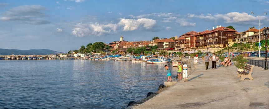 Nessebar, Bulgaria – 07.09.2019. Embankment of Nesebar, Bulgaria, on a sunny summer day