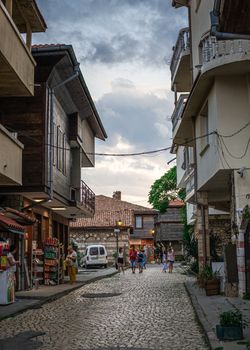 Nessebar, Bulgaria – 07.09.2019. Streets of the old town of Nesebar on a  summer evening