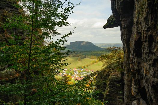 Autumn landscape - rocks, forests - all beautifully colored