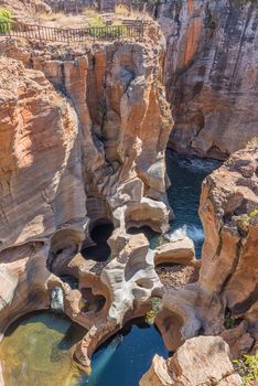 A view of the Bourkes Luck Potholes in the Treur River