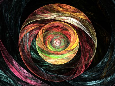 Colorful fractal plasma sphere, strings of chaotic plasma energy. 
smoke, energy ball discharge, scientific plasma study. digital flames, 
artistic design, science fiction, Abstract illustration. 
This image was created using fractal generating and graphic manipulation software.