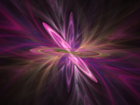 Fractal flower. This image was created using fractal generating and graphic manipulation software.