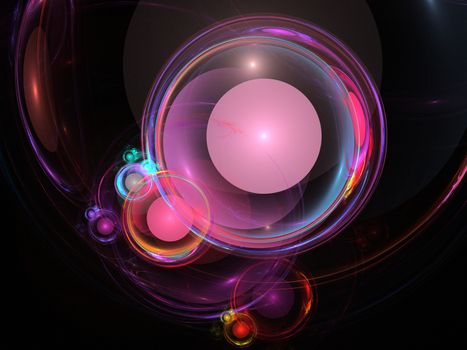 Colorful fractal plasma sphere, strings of chaotic plasma energy. 
smoke, energy ball discharge, scientific plasma study. digital flames, 
artistic design, science fiction, Abstract illustration. 
This image was created using fractal generating and graphic manipulation software.