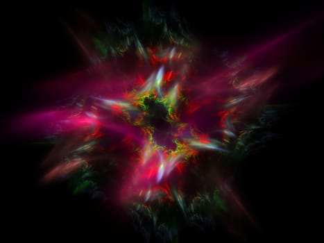 Fractal flower. This image was created using fractal generating and graphic manipulation software.