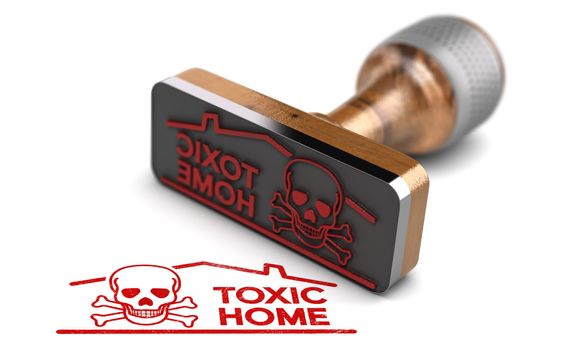 Toxic home rubber stamp