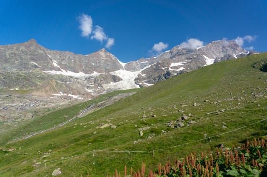 Mountain tourism travel in Italy Alps