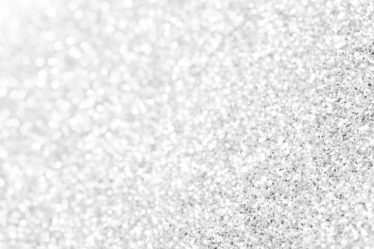 Glittery shiny lights silver abstract Christmas background