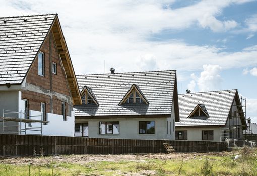 Small new build houses.