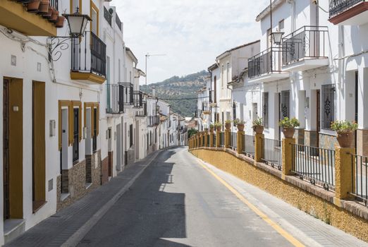 Typical spanish village. Street and houses