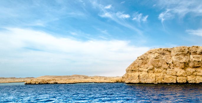 Egypt Sharm El Sheikh South Sinai red sea view of the rocky coast
