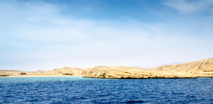Egypt Sharm El Sheikh South Sinai red sea view of the rocky coast